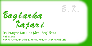 boglarka kajari business card
